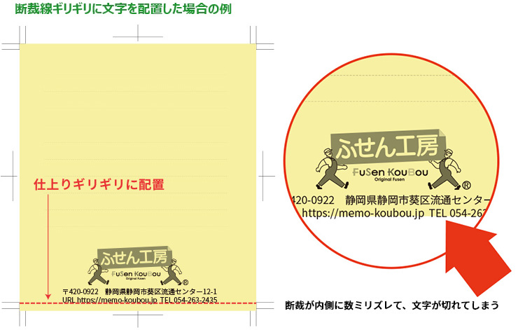 レイアウトの断裁ズレ回避