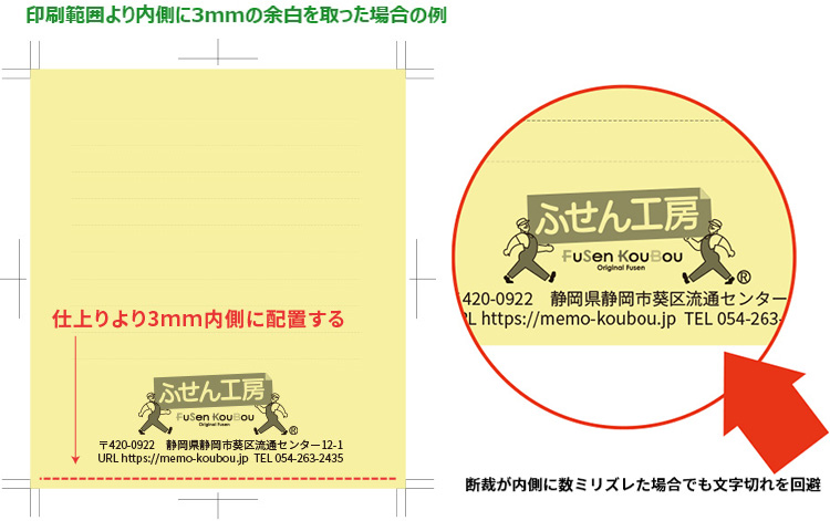 レイアウトの断裁ズレ回避